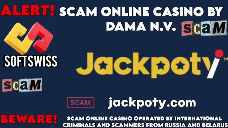 Jackpoty Deceptive Practices of This Online Casino, scam by Softswiss and DamaNV