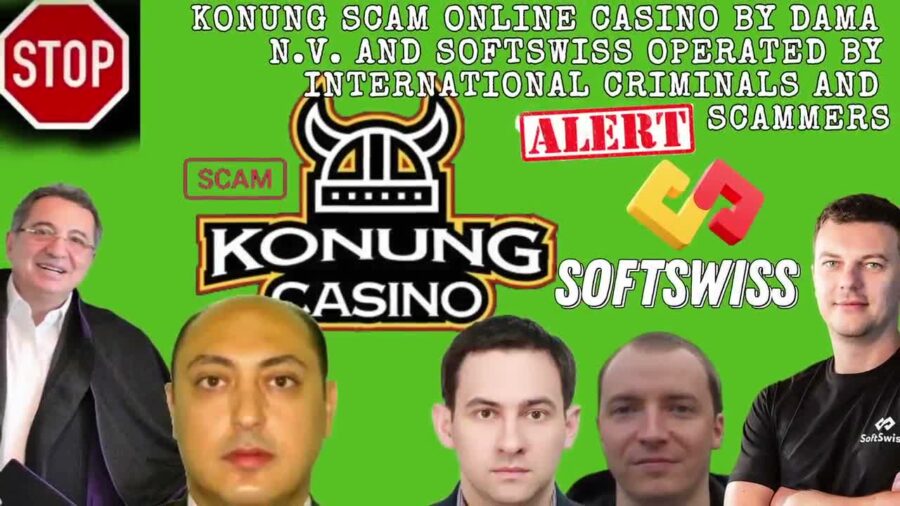 Konung Casino operated by scammers Softswiss and Dama NV