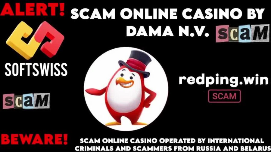 Redpingwin Warning for Players Who Want to Win, scam by DamaNV, Softswiss, and Ivan Montik