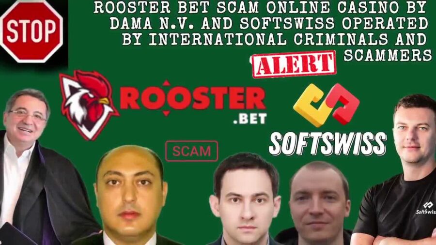 Roosterbet Casino – Scam by DamaNV, Softswiss, and Ivan Montik