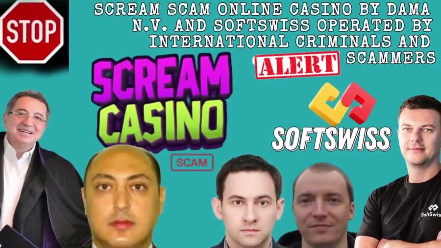 Scream Online Casino – Scam of Softswiss and DamaNV