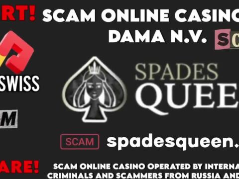 Spadesqueen Online Casino – Fraudulent Operation, Exposing Softswiss and Dama NV