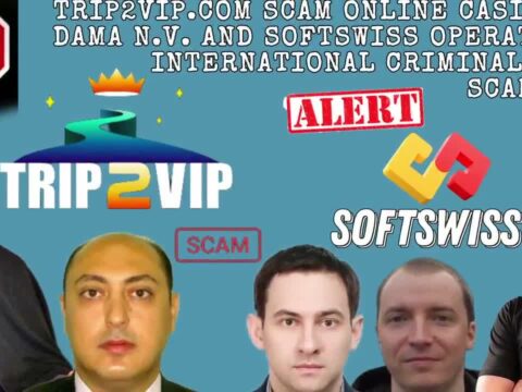 Online Casino Tripip scam operated by criminals of DamaNV and Softswiss